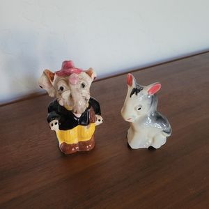 Vintage Democrat/Republican Salt & Pepper Shakers